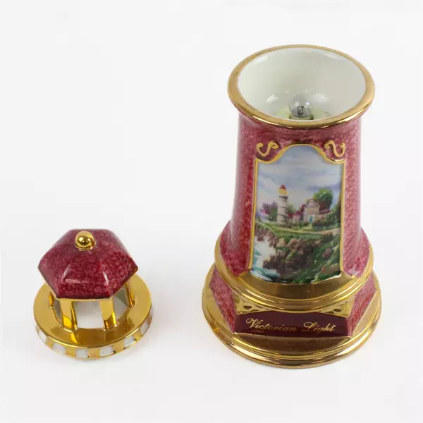 Thomas Kinkade Porcelain Lighthouse Nightlight Lamp Victorian Light 2004