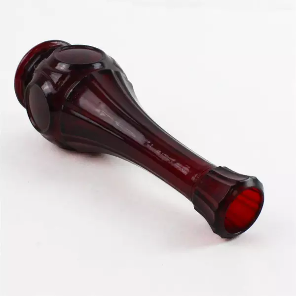 Wheaton Ruby Red Glass Bud Vase 9.25" Bullseye Gothic Vintage Romantic