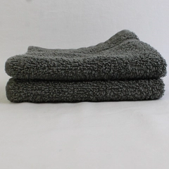 Lot Of 2 Hotel Collection Dark Gray Wash Cloth Towels 100% Cotton 12" x 11.5"