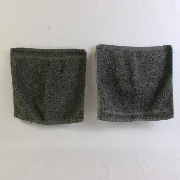 Lot Of 2 Hotel Collection Dark Gray Wash Cloth Towels 100% Cotton 12" x 11.5"