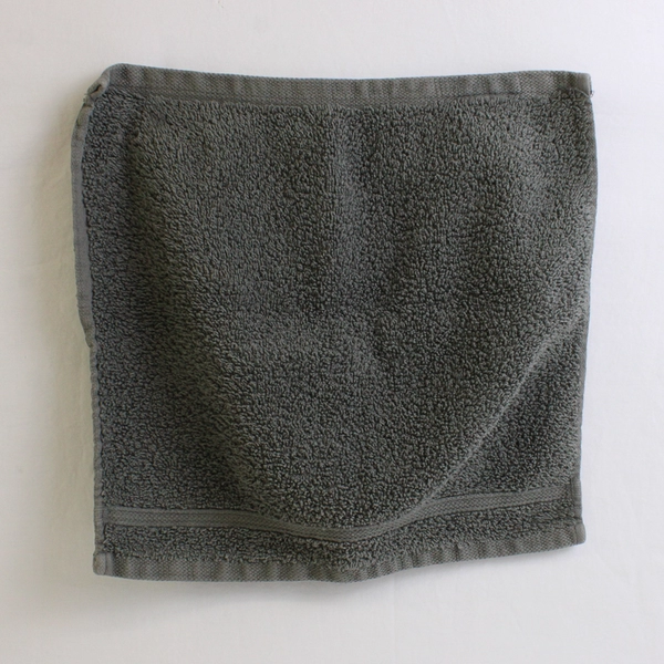 Lot Of 2 Hotel Collection Dark Gray Wash Cloth Towels 100% Cotton 12" x 11.5"