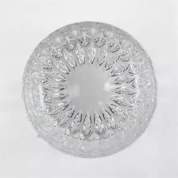 Pressed Lead Crystal Bowl 4.25" Round Vintage Clear Cut Glass Serving Dish