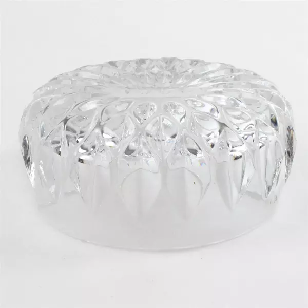 Pressed Lead Crystal Bowl 4.25" Round Vintage Clear Cut Glass Serving Dish