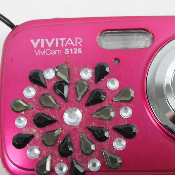 Vivitar ViviCam S126 Digital Camera Bedazzled Untested