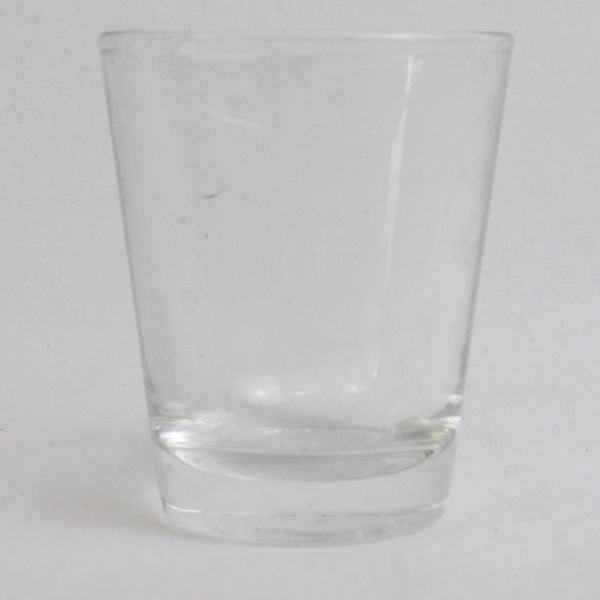 Lot of 2 Clear Glass Faceted Shot Glasses Barware Set