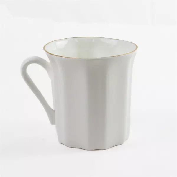 Fine Bone China Teacup Pink Rose Gold Trim Vintage Small Cup 3.5"