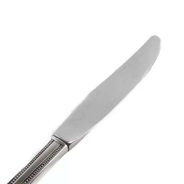 Set of 6 Oneida Needlepoint-Beaded Stainless Modern Hollow Handle Knives 9"