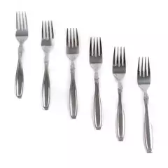 Lot of 6 Oneida Vista Stainless Salad Forks 7.25" 