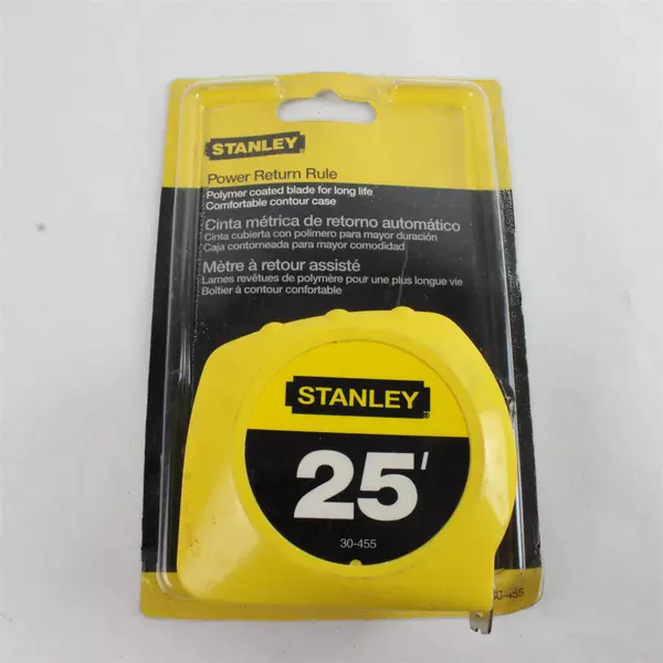 Stanley 30-455 25' Tape Measure Polymer Coated Blade High-Impact ABS Case