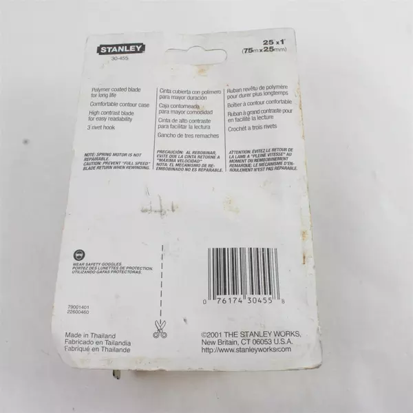 Stanley 30-455 25' Tape Measure Polymer Coated Blade High-Impact ABS Case