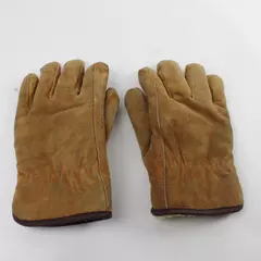 Brown Leather Work Gloves Men's Used Durable Broken-In 10"