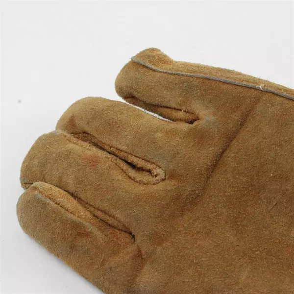 Brown Leather Work Gloves Men's Used Durable Broken-In 10"
