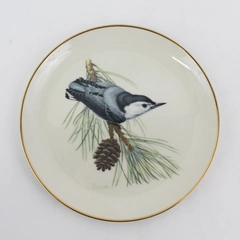 National Wildlife Federation 1986 White Breasted Nuthatch Songbird Plate 