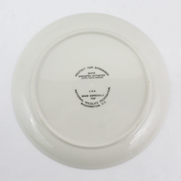 National Wildlife Federation 1986 White Breasted Nuthatch Songbird Plate 