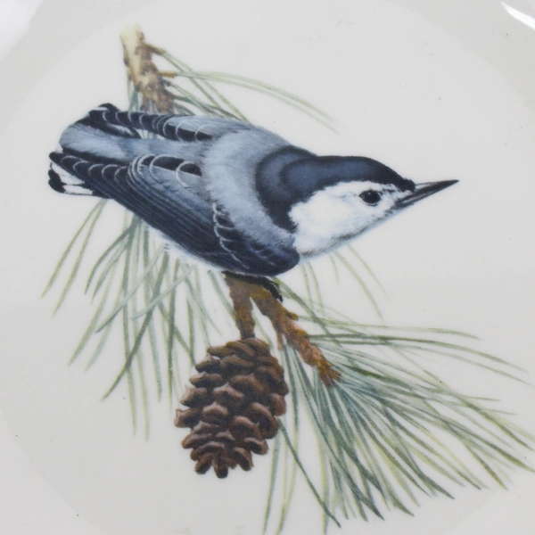 National Wildlife Federation 1986 White Breasted Nuthatch Songbird Plate 
