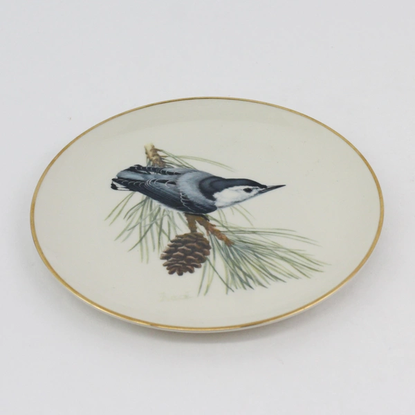 National Wildlife Federation 1986 White Breasted Nuthatch Songbird Plate 