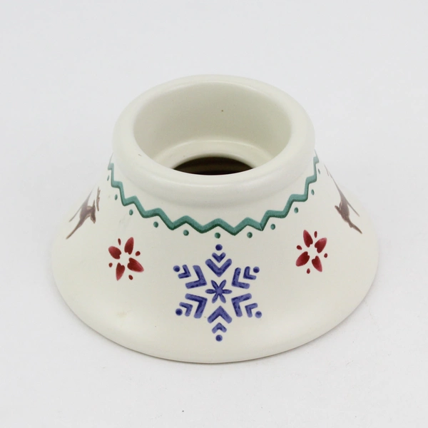 Pfaltzgraff Folk Art Hurricane Lamp Base Nordic Style (No Glass Top)