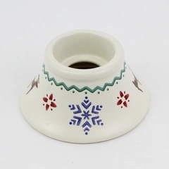 Pfaltzgraff Folk Art Hurricane Lamp Base Nordic Style (No Glass Top)