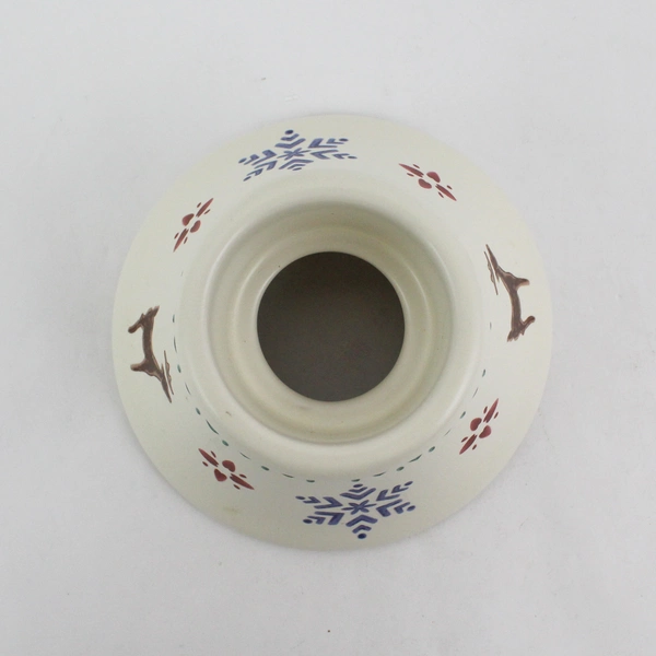 Pfaltzgraff Folk Art Hurricane Lamp Base Nordic Style (No Glass Top)