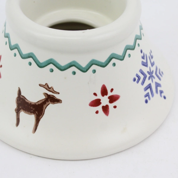 Pfaltzgraff Folk Art Hurricane Lamp Base Nordic Style (No Glass Top)