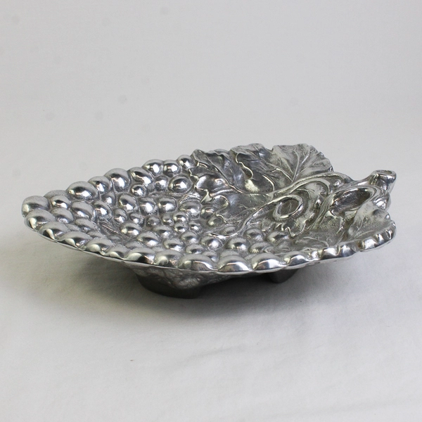 VTG Wilton Armetale RWP Pewter Grape Bowl Candy Dish 10"
