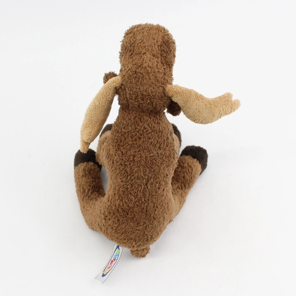Mary Meyer 2000 Stuffed Plush Floppy Beanbag Moose Deer Curly Shaggy Fur Brown