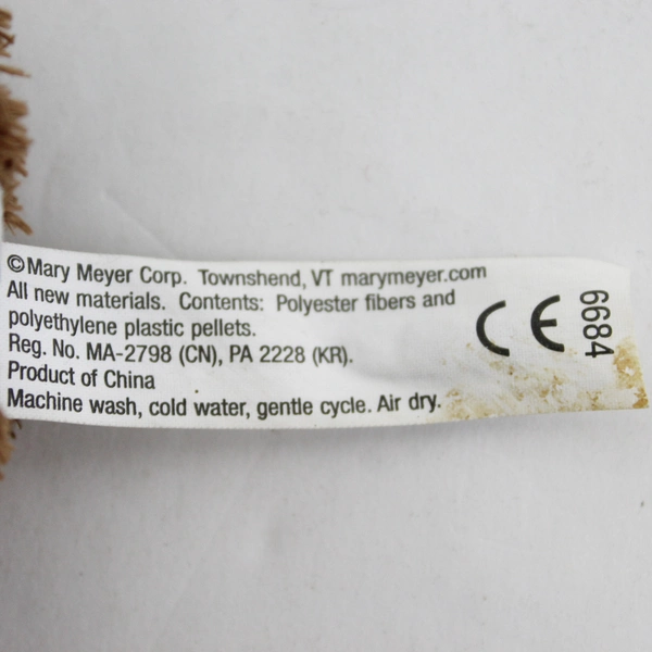 Mary Meyer 2000 Stuffed Plush Floppy Beanbag Moose Deer Curly Shaggy Fur Brown