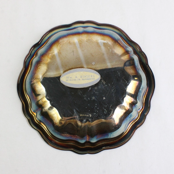 Vintage Wm. A. Rogers Silverplate Scalloped Edge Candy Dish 5.5"