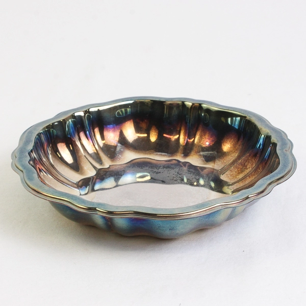 Vintage Wm. A. Rogers Silverplate Scalloped Edge Candy Dish 5.5"