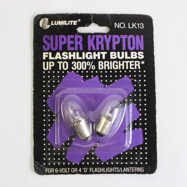 NIP Lumilite Super Krypton Bulbs LK13 for 6-Volt or 4 D Flashlights