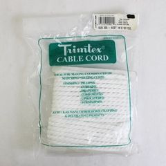 NIP Trimtex Size 200 White Cotton Cable Cord 9/32" W x 10 Yds
