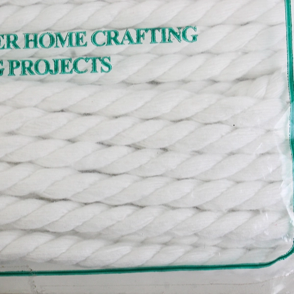 NIP Trimtex Size 200 White Cotton Cable Cord 9/32" W x 10 Yds