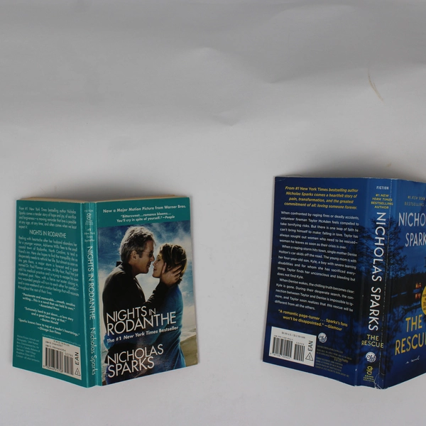 Lot of 2 Nicholas Sparks Novels Nights in Rodanthe & The Rescue Paperback