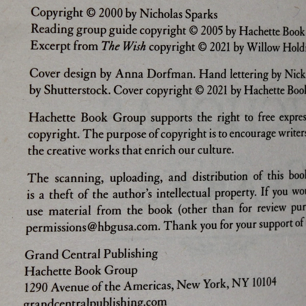 Lot of 2 Nicholas Sparks Novels Nights in Rodanthe & The Rescue Paperback