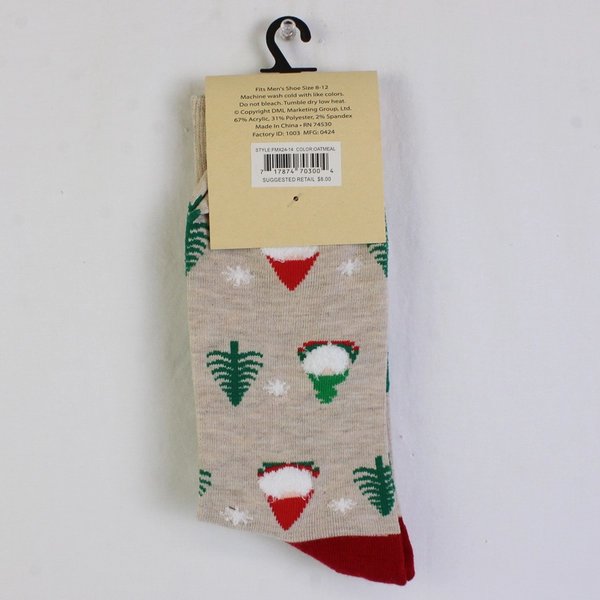 Legale Keep Your Merry Socks On Gnome Christmas Tree Socks Men 8-12