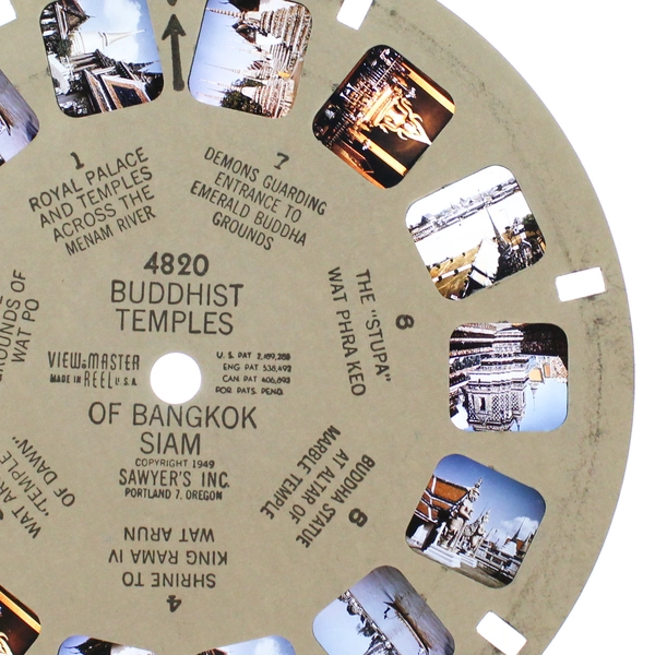 Vintage Sawyers View-Master 4820 Buddhist Temples Of Bangkok Siam World Wonders