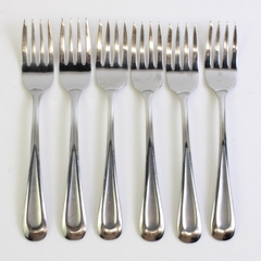 Set of 6 Oneida Satin Sand Dune With Frosted Indent Salad Forks 6.75 Inches