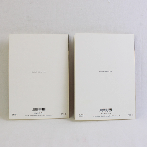 Set of 2 VTG 1998 Marian Heath Woodland Animals Halloween Greeting Cards