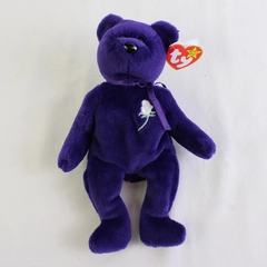 TY Beanie Babies Princess 1997 Princess Diana Purple Bear W/ Tag Plush Toy