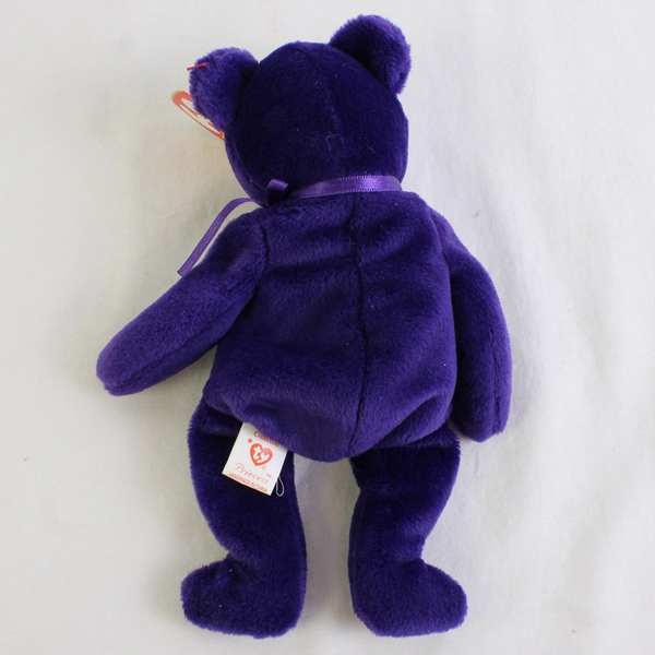 TY Beanie Babies Princess 1997 Princess Diana Purple Bear W/ Tag Plush Toy