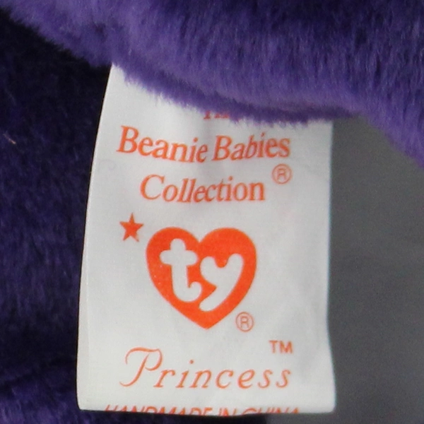 TY Beanie Babies Princess 1997 Princess Diana Purple Bear W/ Tag Plush Toy