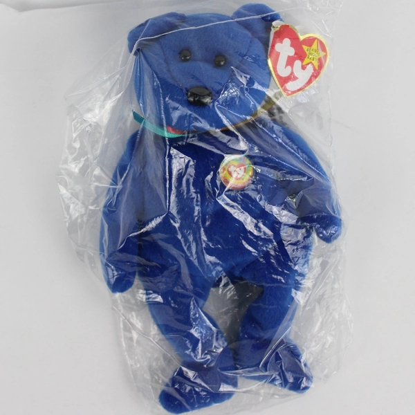 TY Beanie Babies Official Club Clubby 1998 Blue Bear With Tag Plush Toy Sealed