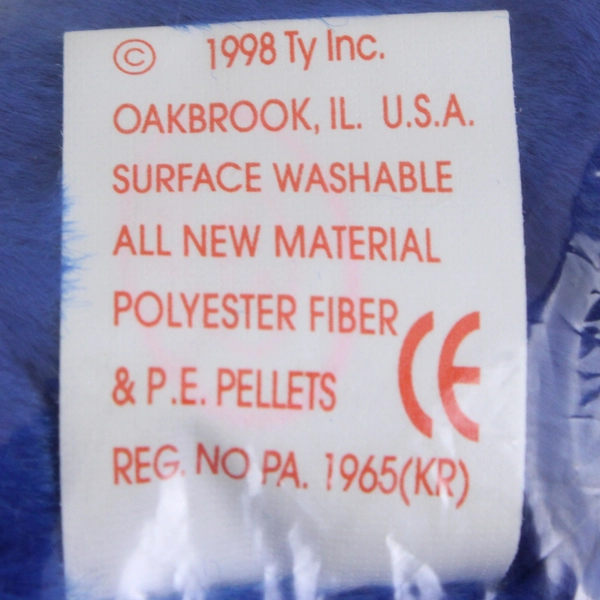 TY Beanie Babies Official Club Clubby 1998 Blue Bear With Tag Plush Toy Sealed