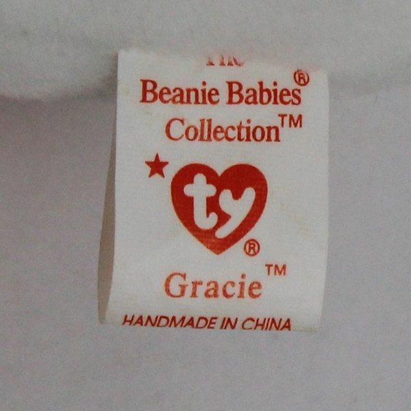 Ty Beanie Babies Gracie 1996 White Goose Bird With Tag Plush Toy