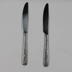 Lot of 2 Cambridge Silver CBS224 Pattern Dinner Knives Stainless Steel Rare