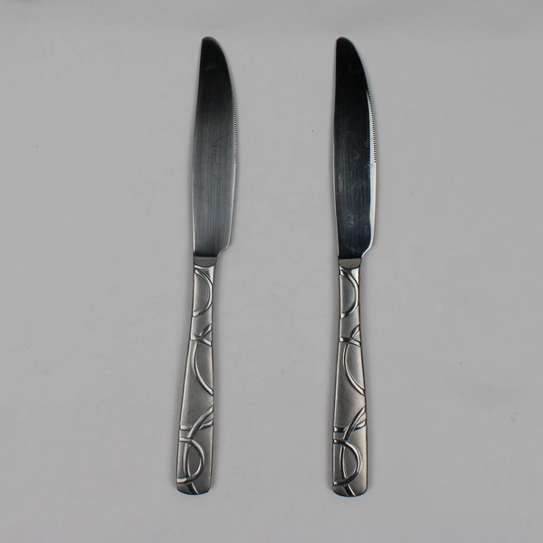 Lot of 2 Cambridge Silver CBS224 Pattern Dinner Knives Stainless Steel Rare