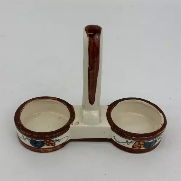 Vintage NASCO Japan Hand- Painted Creamer and Sugar Set w/ Tray Fruit Design