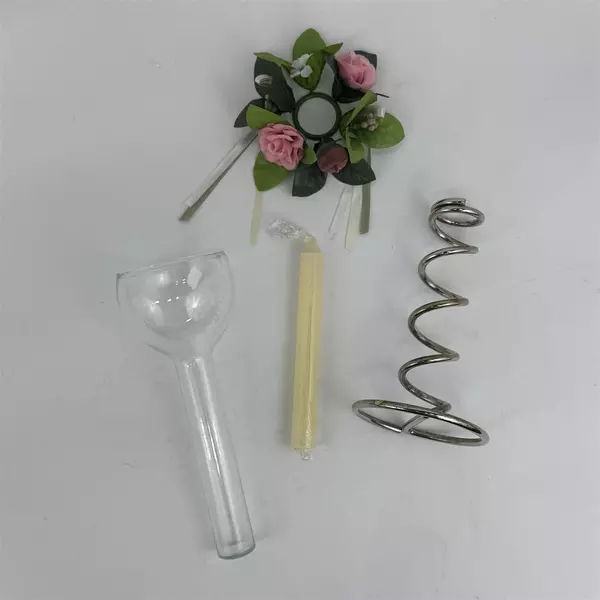 Davco Silver Decorators Choice 11” Single Floating Candle With Flower Ring