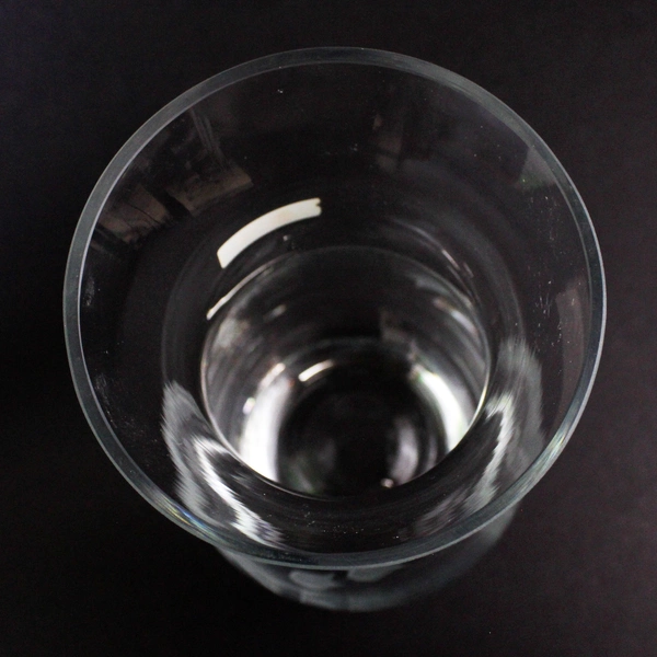 Vintage Colony Etched Crystal Vase 10" Floral Pattern Original Sticker Romanian