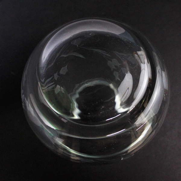 Vintage Colony Etched Crystal Vase 10" Floral Pattern Original Sticker Romanian